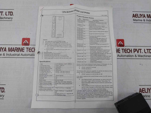 Ge Fanuc Ic200Cpu001-ce Cpu Module Cpu001-ce Rs-232 Rs-485 2.63" X 5.04"