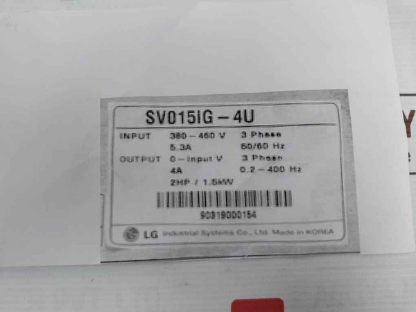 Lg Sv015Ig-4U Adjustable Frequency Drive 380-480V 3 Phase 5.3A