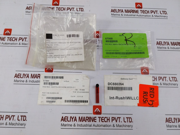 Lot Of 5X Nov 935705-011 Red Ink Pen For Cementing Unit 0.37” Nib 67068