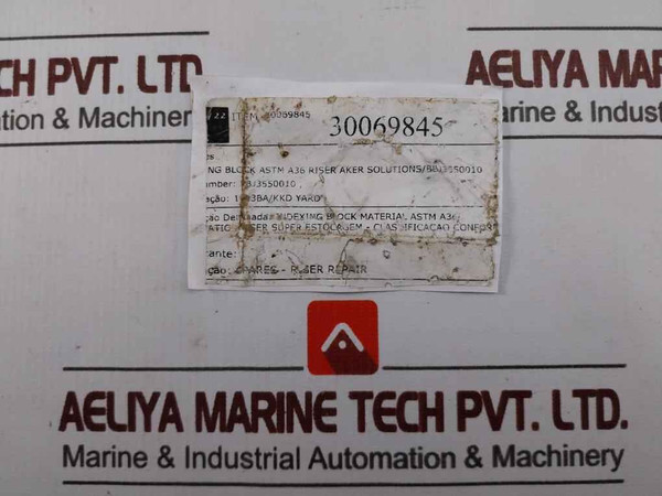 Aker Bbj3550010 Indexing Block Astm A36 Riser Spare Repair Part