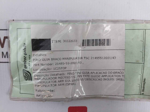 Tsc 21485-51-2001/43 Pin Type Guide Application Manipulator Arm Dia