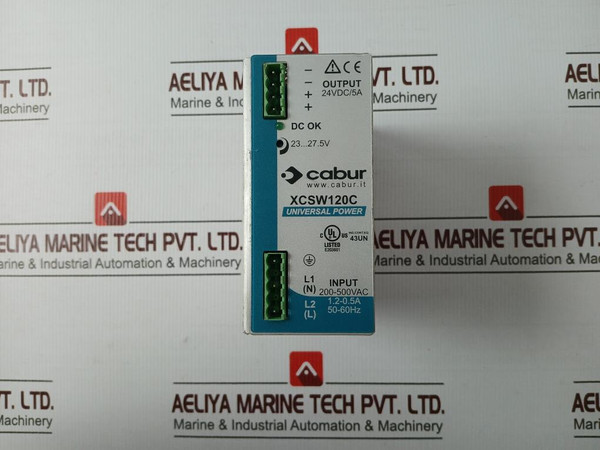 Cabur Xcsw120C Universal Power Supply 24Vdc/5A 200-500Vac 1.2-0.5A