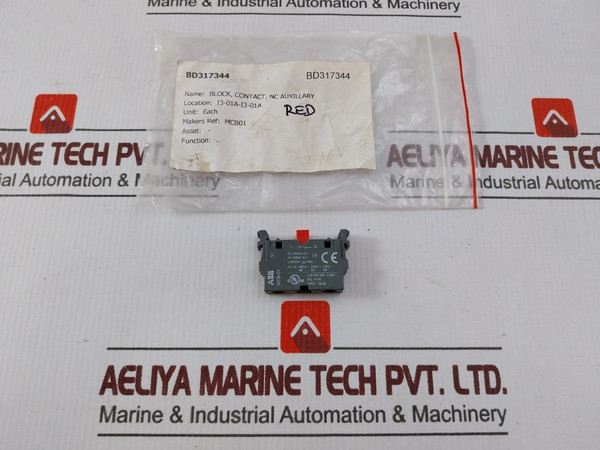 Lot Of 2X Abb Mcb-01 Nc Auxiliary Contact Block 400V 4A