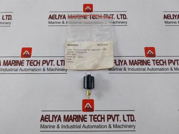 Gwin 40 Valve Position Indicator 401 Gear Ratio Bd303935