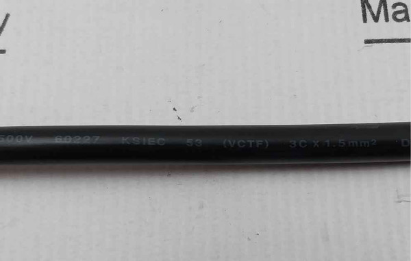 Ks C Iec 60227-5 Sensor Cable Iec 300/500V 1.5 Meter