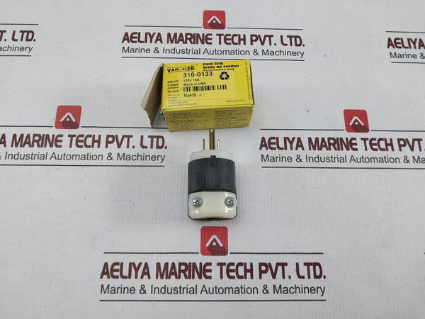 Hubbell Hbl5266C Vari-size Cord Grip Plug Insulgrip 2 Pole 3 Wire Grounding