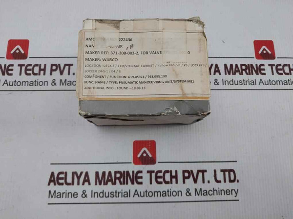 Wabco 371-200-002-2 3/2-way Pneumatic Valve Repair Kit Manoeuvring Unit