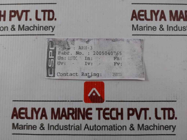 Cspc Arh-3 Relay 110vdc 2500va
