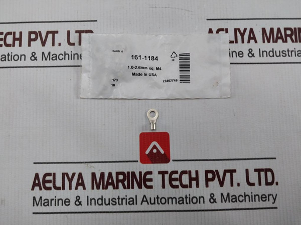 Lot Of 10X Te Connectivity 161-1184 Uninsulated Ring Terminal 1.0-2.6Mm Sq.M4