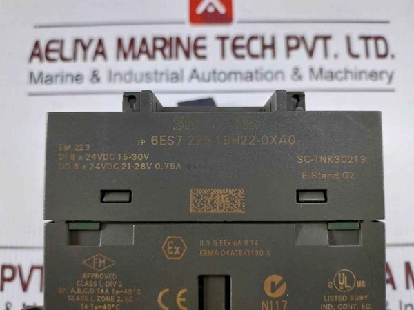 Siemens 6es7 223-1bh22-0xa0 Digital I/o Expansion Module Di 8x24vdc 15-30v