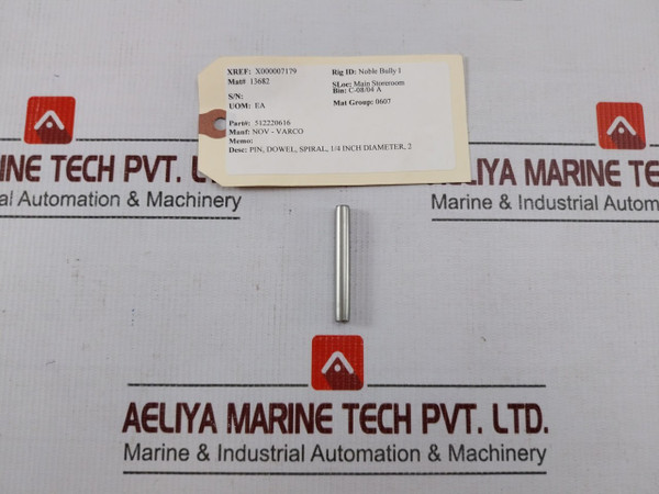 Nov-varco 512220616 Spiral Dowel Pin 14 Inch Diameter