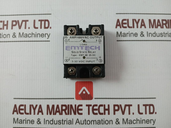Emtech Solid State Relay Emt 48 25 Dc 25Amp 480Vac