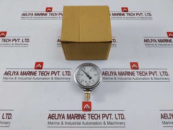Wika En 837-1 Pressure Gauge -1.0 To 1.5 Bar Cl 1.6