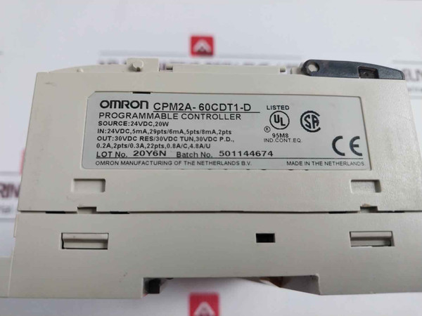 Omron Cpm2a-60cdt1-d Programmable Controller Unit 24vc, 20w