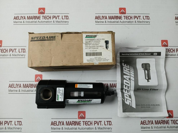 Speedaire 4Zl52A Compressed Air Filter 34 150 Psig10 Bar Max