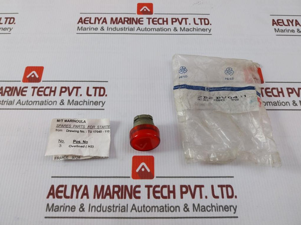 Telemecanique Zb2 Bv04 Pilot Light Head Red