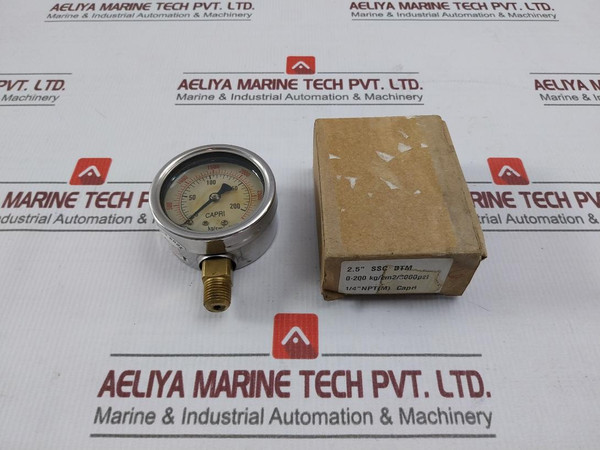 Capri 2.5 Ssc Btm Pressure Gauge 0 To 200 KgCm2 Kl.1.6 14 Npt (M)