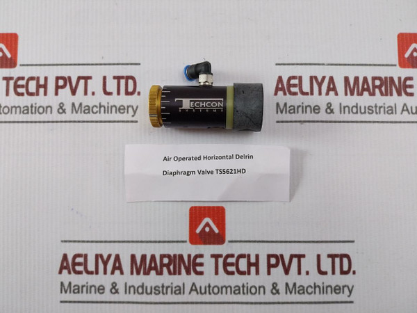 Techcon Ts5621Hd Air Operated Horizontal Delrin Diaphragm Valve