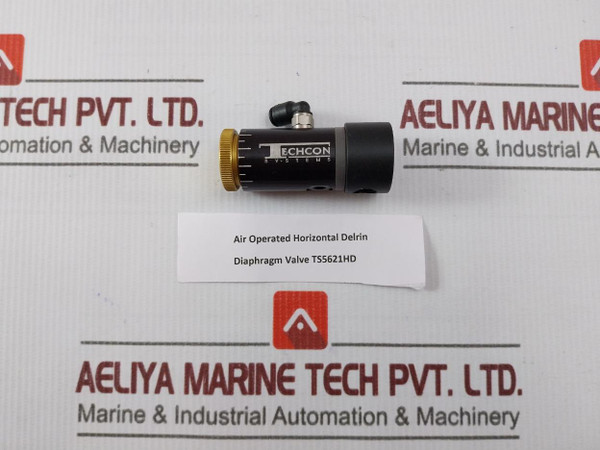 Techcon Ts5621Hd Air Operated Horizontal Delrin Diaphragm Valve