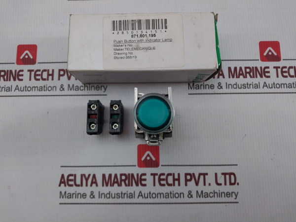 Schneider Electric Xb4 Bw3345 Illuminated Push Button With Indicator Lamp