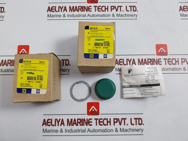 Lot Of 2X Schneider Electric 9001Ku5 Push Button Protective Cap Green