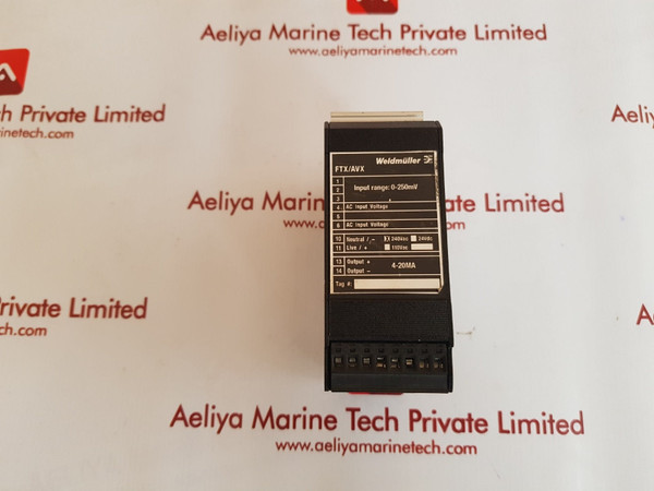 Weidmuller Ftx/Avx/0-250Mv/4-20Ma/240Vac Signal Conditioner 3W/3Va 4-20 Ma