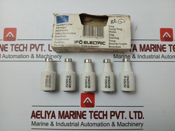 20/500 Gl Diazed Time Lag Fuse Link 20A Ifo Electric In New Condition (1 Packet = 5 Pieces)