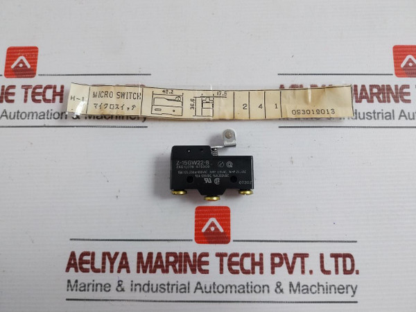 New Condition Z-15Gw22-b Omron Micro Switch 15A 480Vac