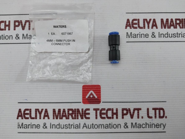 6071867 Push In Connector 4Mm-6Mm Waters