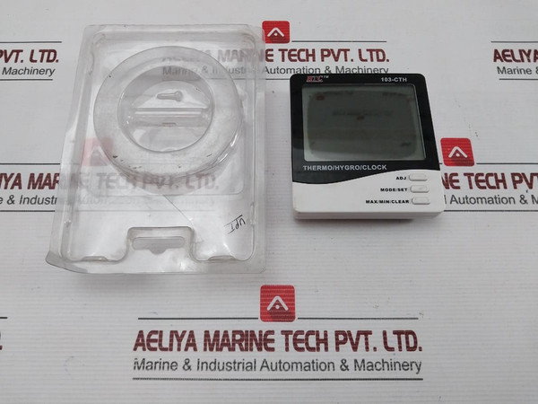 Thermo Hygrometer With Clock 103-cth By Htc