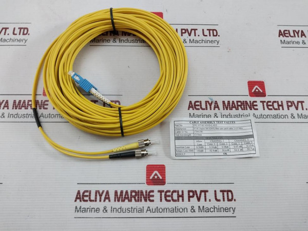 Fiber Optic Patch Cable St-sc Duplex Sm G655 15Mtrs Part No. Fpc-st-sc-03-d-l-015