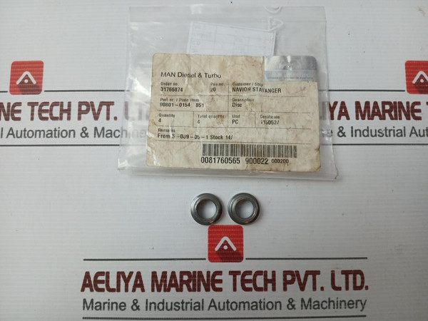 New Condition 90801-0154 851 By Man Diesel & Turbo Disc