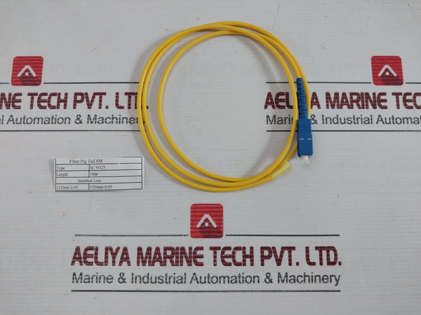 Fiber Pig Tail Sm Patch Cable Part No. Sc 9/125 1 Meter