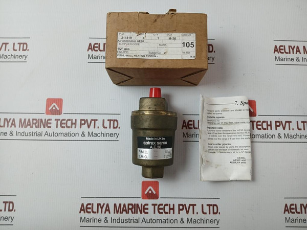 Air-eliminator For Water System Ae30 By Spirax Sarco