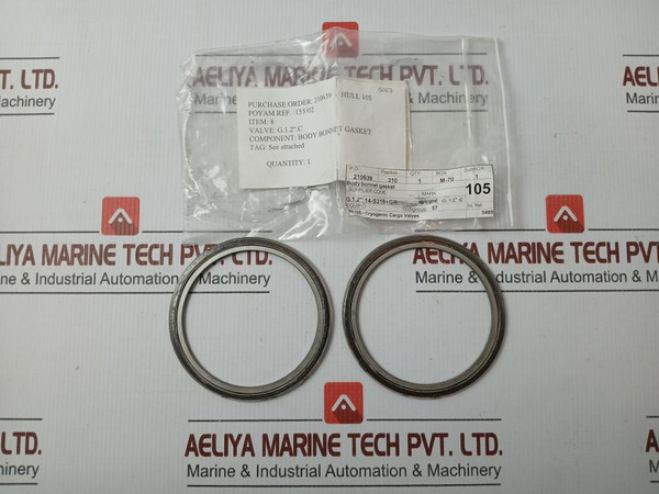 Body Bonnet Gasket G.1.2.14-s316+Gr By Poyam