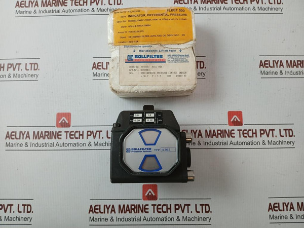 4.36.2 Differential Pressure Indicator Bollfilter