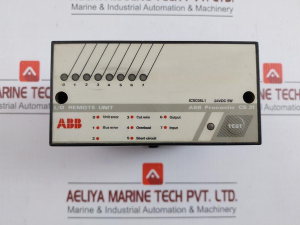 Used Condition IO Remote Unit 24Vdc 5W By Abb Icsc08L1
