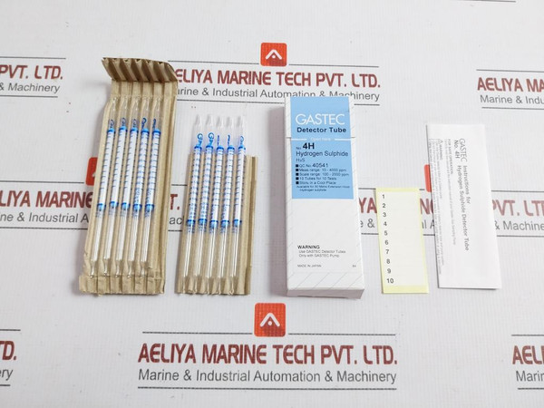 Hydrogen Sulphide Detector Tube 10-4000 Ppm By Gastec 4H (1 Packet=10 Pcs)