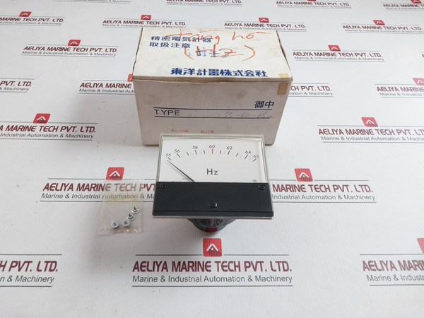 Toyo Keiki 55-60-65 Hz Frequency Meter Fcf-12 Nbv