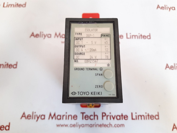 Toyo keiki dgp-1 isolator