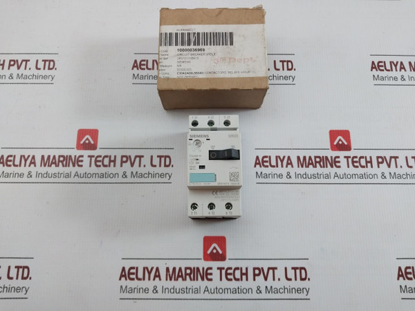 3-pole Motor Protection Circuit Breaker Siemens 3Rv1011-1Ba10