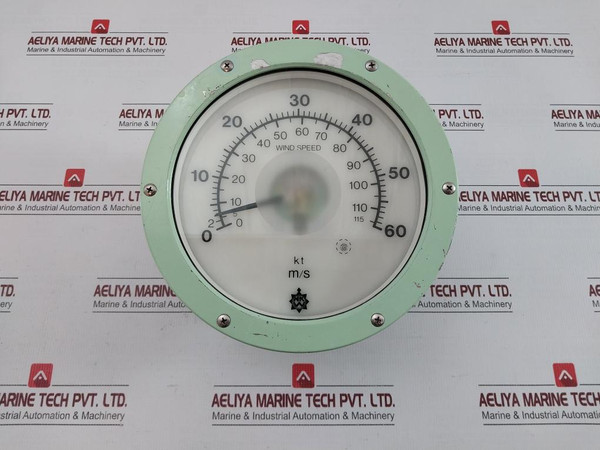 Wind Speed Indicator 0-60 MS,0-115 Kt Part No. Seiki Fl200Sel By Osaka Nunotani Seiki