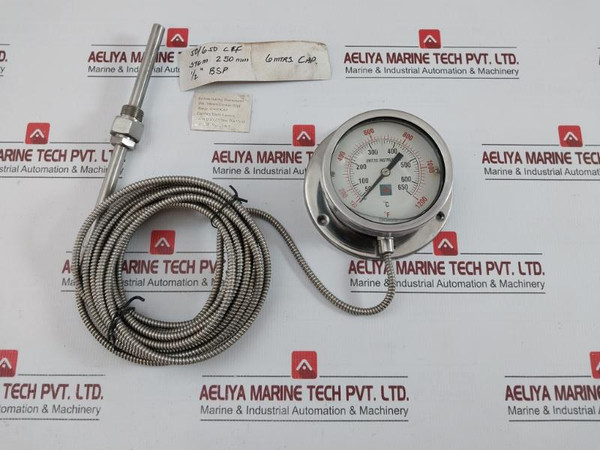 United Instrument Remote Reading Temperature Gauge 50-650˚C