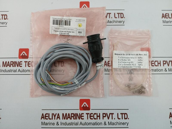 033375 Flange Socket With Cable 5-meter By Te Connectivity