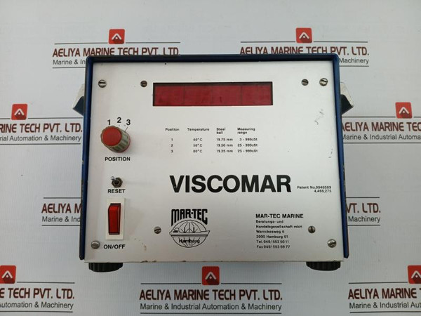 Mar-tec 115 V230 V Viscometer Oil Fuel Viscosity Analyzer Viscomar