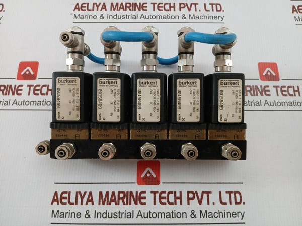 6014 T 2,0 Fkm Ms Solenoid Valve Manifold Block 24V Dc Burkert