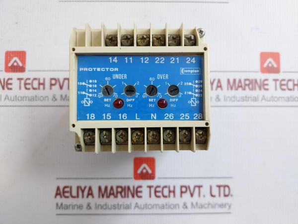 Crompton Instruments Protector Trip Relay 5A 250V Ac 5060Hz & 24V Dc Part No. 253- Phdw