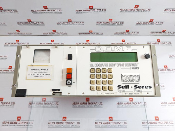 Seil-seres 60˚C Oil Discharge Monitoring System Control Odme-s 663 Mk III