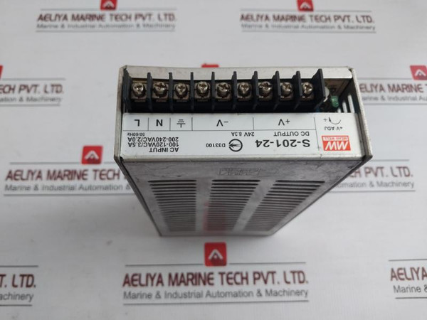 Mean Well Switching Power Supply Dc Output-24V 8.3A Part No. S-201-24