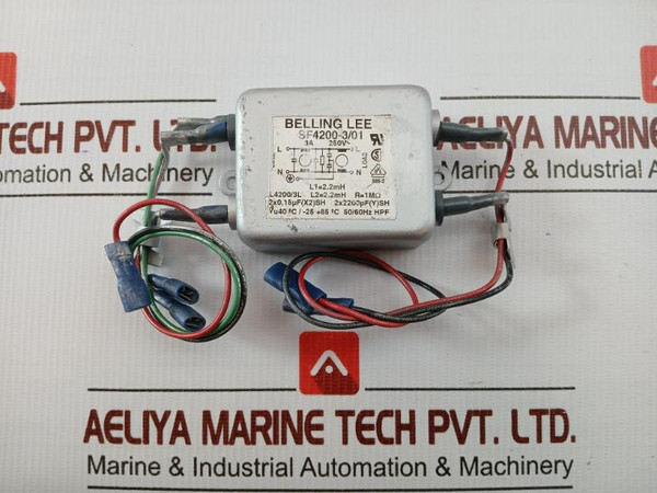 Belling Lee Emi Rfi Power Line Filter 3A 250V Part No. Sf4200-301
